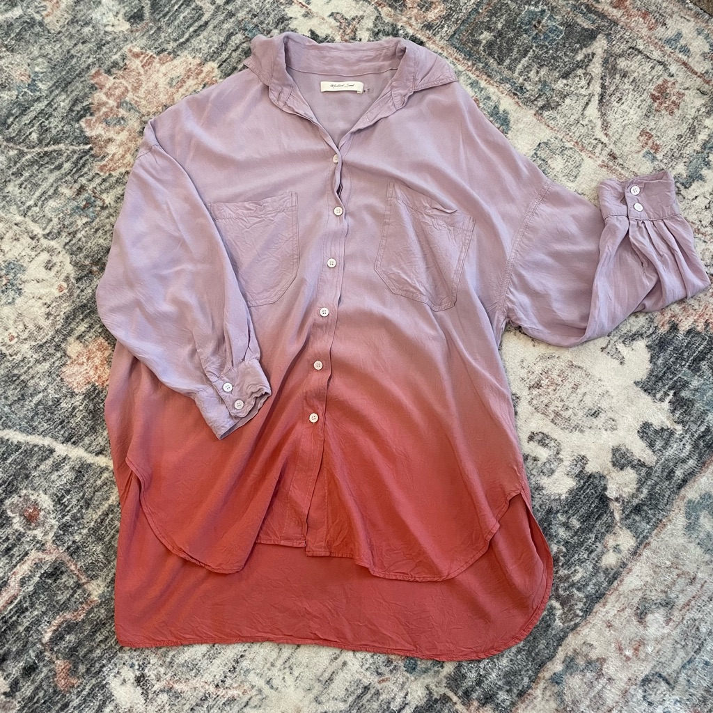 Ombr Button Down Blouse-Small